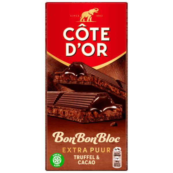 Côte d'Or BonBonBloc chocola extra puur truffel - PLUS