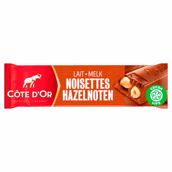 Côte d'Or Chocoladereep melk hazelnoten - PLUS