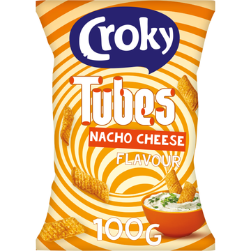Croky Tubes Nacho Cheese Flavour - JUMBO