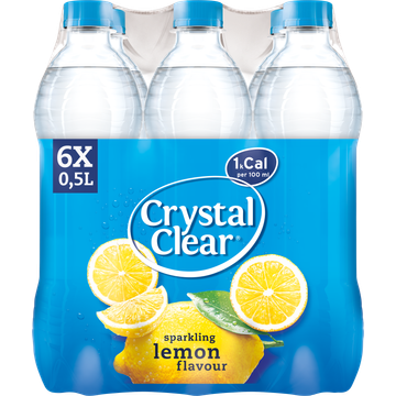Crystal Clear Sparkling Lemon Fles 6 x 0