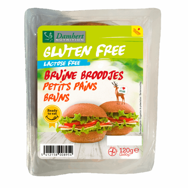 Damhert Glutenvrije Bruine Broodjes - PLUS