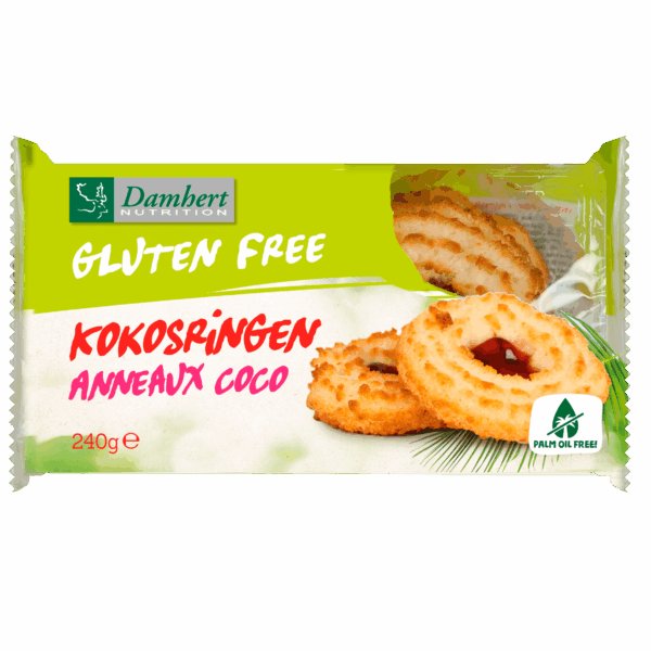 Damhert Glutenvrije Kokosringen Fruitvulling - PLUS