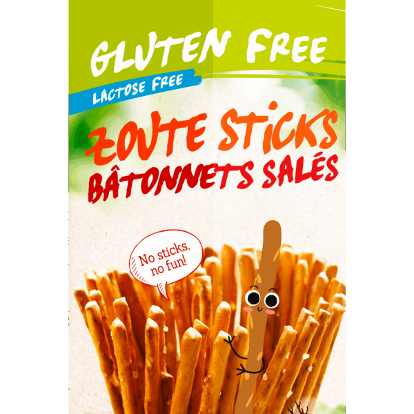 Damhert Glutenvrije Zoute Sticks Lactosevrij - PLUS