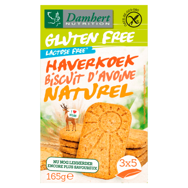 Damhert Glutenvrije haverkoek naturel - PLUS