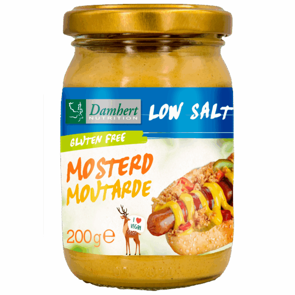 Damhert Low salt mosterd glutenvrij - PLUS