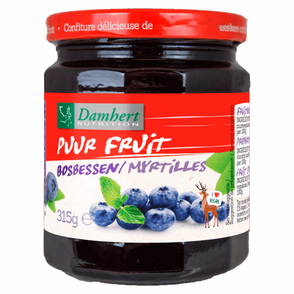 Damhert Puur Fruit Confituur Bosbessen - PLUS