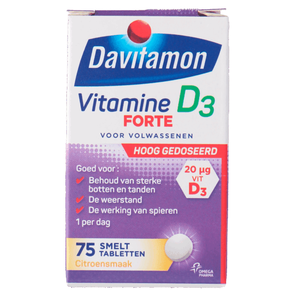 Davitamon Vitamine D smelttabletten forte - PLUS
