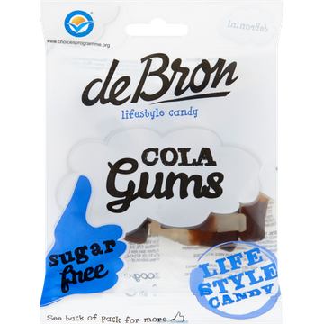 De Bron Cola Gums Sugarfree - JUMBO