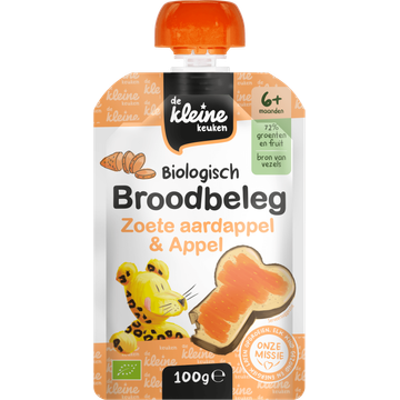 De Kleine Keuken Biologisch Broodbeleg Zoete Aardappel & Appel 6+ Maanden - JUMBO