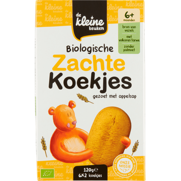 De Kleine Keuken Biologische Zachte Koekjes Gezoet met Appelsap 6+ Maanden - JUMBO