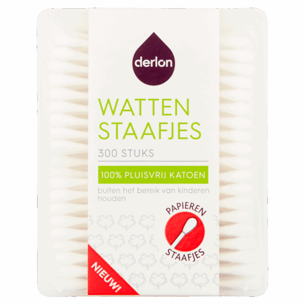 Derlon Papieren wattenstaafjes - PLUS