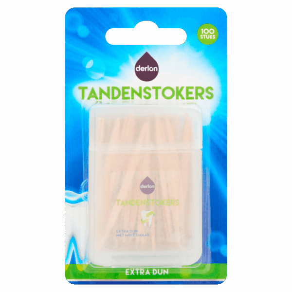 Derlon Tandenstokers extra dun mintsmaak - PLUS