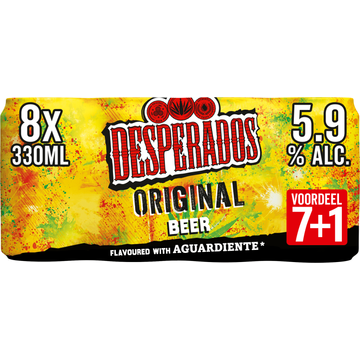 Desperados Original Bier Blik 7+1 x 330ml - JUMBO