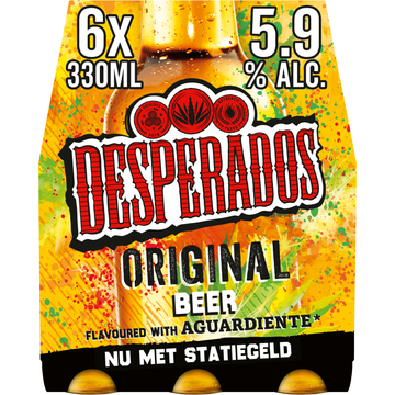 Desperados Original Bier Fles 6 x 330ml - JUMBO