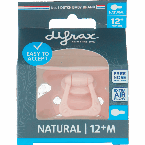 Difrax Fopspeen Natural 12+ maanden - PLUS