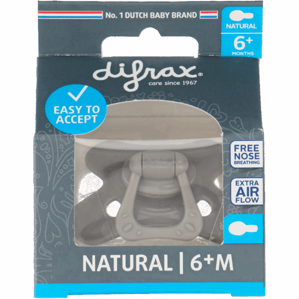 Difrax Fopspeen natural 6+ maanden - PLUS
