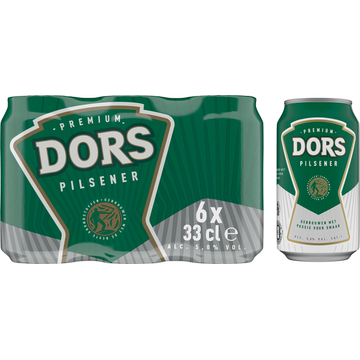 Dors - Premium Pilsener - Blik - 6 x 330ML - JUMBO