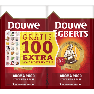 Douwe Egberts Aroma Rood Dubbelpak Filterkoffie - JUMBO