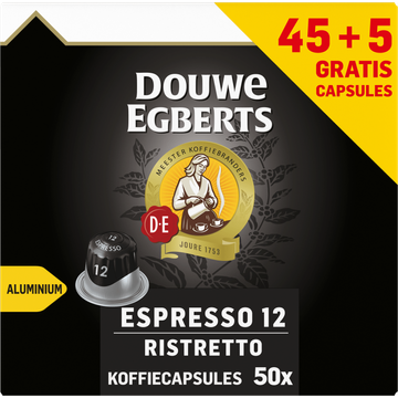 Douwe Egberts Espresso Ristretto Koffiecups 45 + 5 Gratis - JUMBO