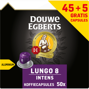 Douwe Egberts Lungo Intens Koffiecups 45 + 5 Gratis - JUMBO