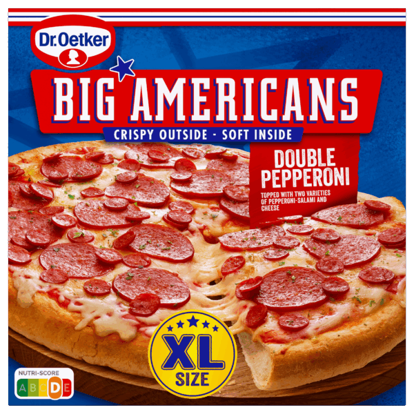 Dr. Oetker Big Americans XL pizza pepperoni - PLUS