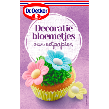 Dr. Oetker Decoratiebloemetjes Cupcake Taart versiering - JUMBO