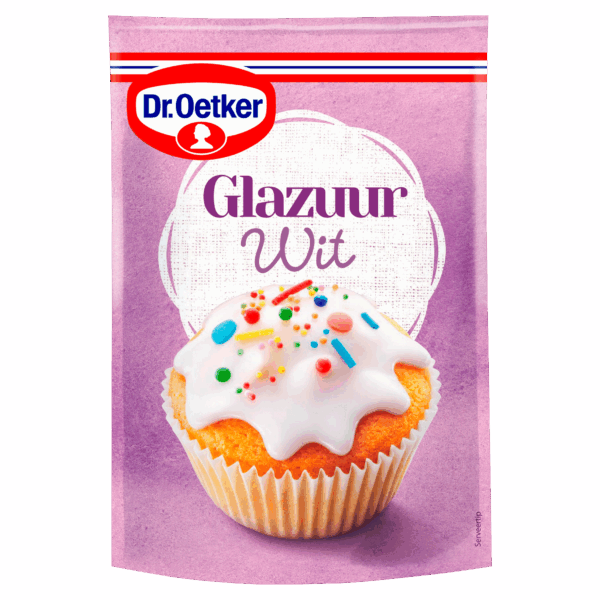 Dr. Oetker Glazuur wit taart versiering - PLUS