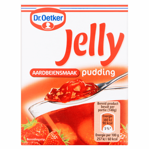 Dr. Oetker Jelly Pudding Aardbeiensmaak - PLUS