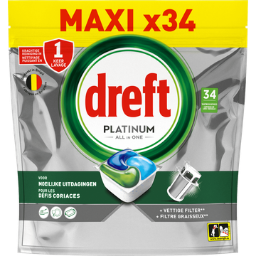 Dreft Platinum All In One Vaatwastabletten
