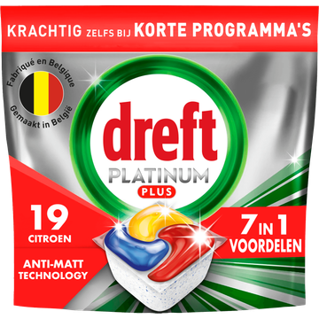 Dreft Platinum Plus All In One Vaatwastabletten Anti-dofheidstechnologie - JUMBO