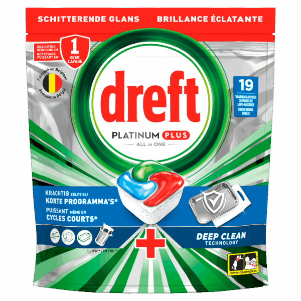 Dreft Platinum + Vaatwascapsules Deep Clean - PLUS