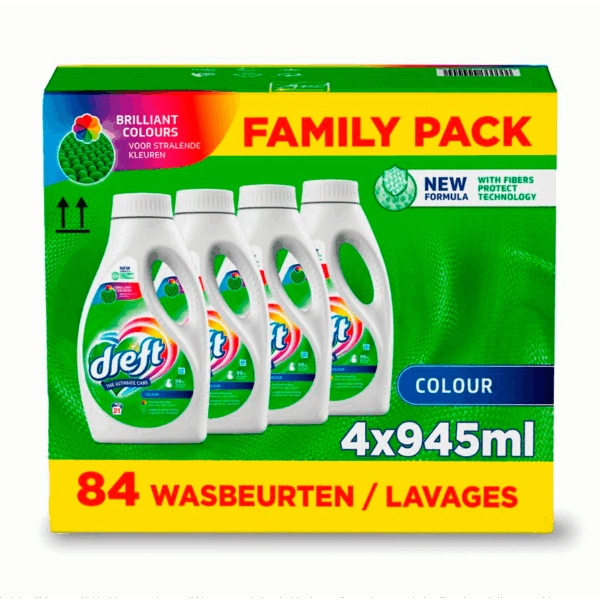 Dreft Vloeibaar Wasmiddel Colour 4x21sc - PLUS