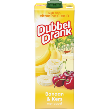 DubbelDrank Banaan & Kers 1L - JUMBO