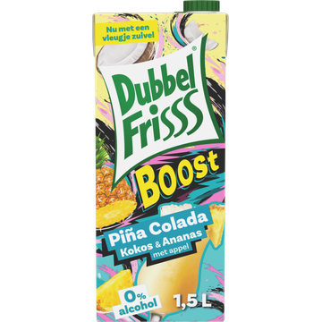 DubbelFrisss Boost Drank Piña Colada Kokos & Ananas met Appel - JUMBO
