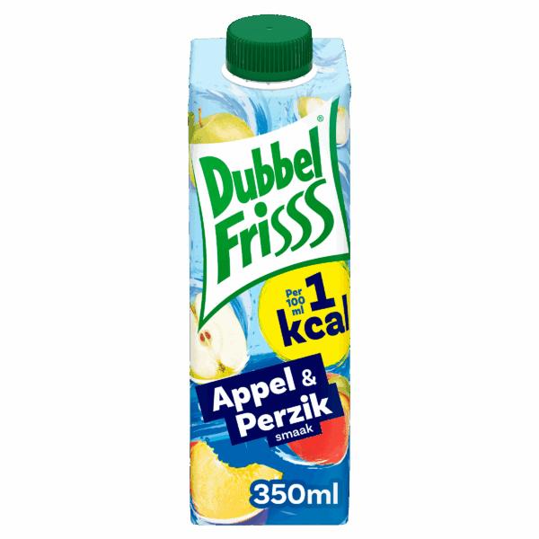 Dubbelfrisss 1Kcal Appel & perzik - PLUS