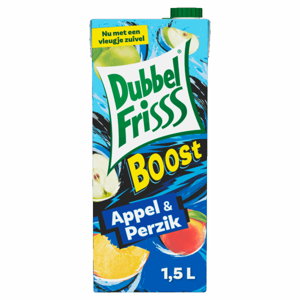Dubbelfrisss Boost appel & perzik - PLUS