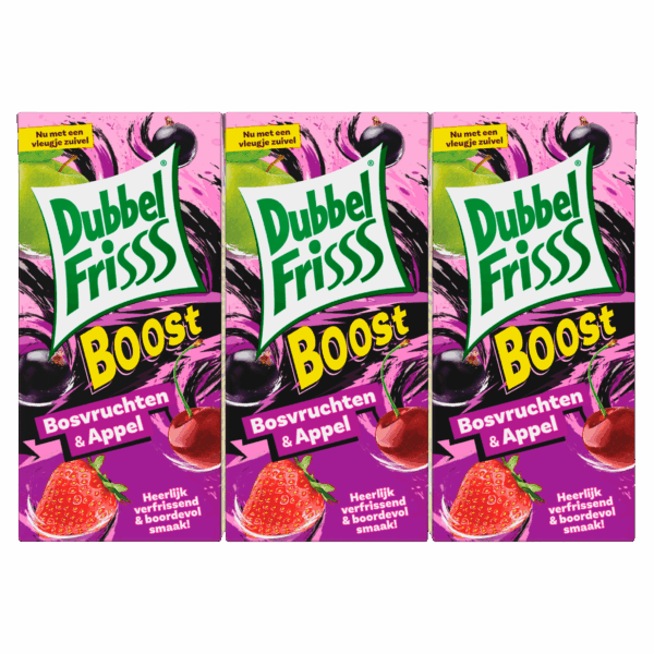 Dubbelfrisss Boost bosvruchten & appel - PLUS