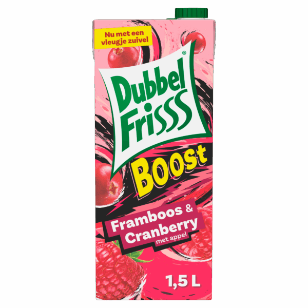 Dubbelfrisss Boost framboos & cranberry - PLUS