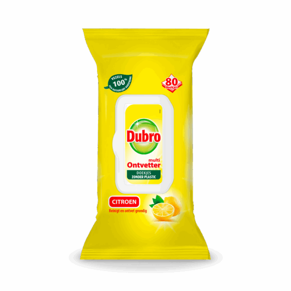 Dubro Multi ontvetter doekjes citroen - PLUS