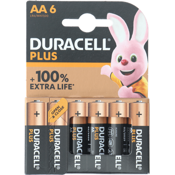 Duracell Alkaline Plus AA 6 Stuks - JUMBO