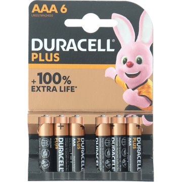 Duracell Alkaline Plus AAA 6 Stuks - JUMBO