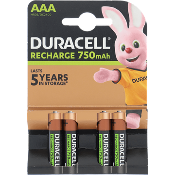Duracell Rechargeable Batterijen AAA 750mAh - JUMBO