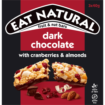 Eat Natural Fruit & Nut Bars Dark Chocolate with Cranberries & Macadamias - JUMBO