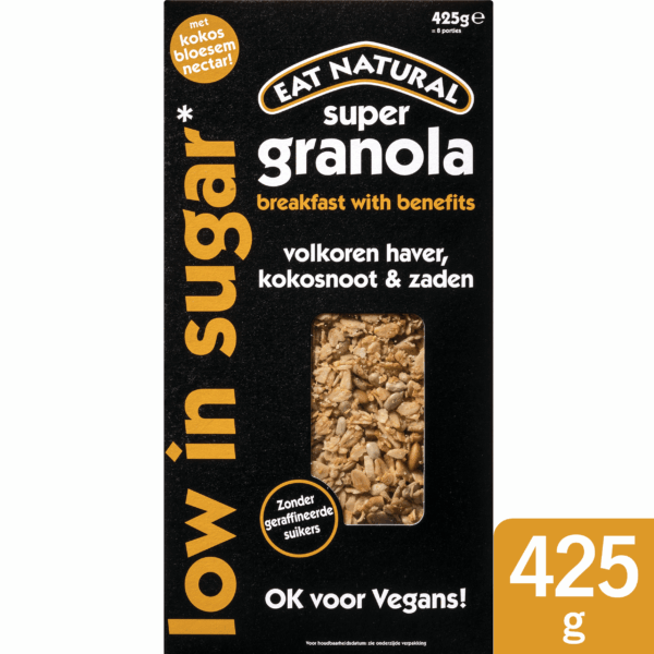 Eat Natural Super Granola Low in Sugar Volkoren - PLUS