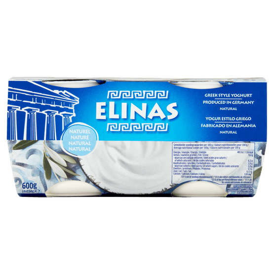 Elinas Yoghurt griekse stijl naturel - Dirk