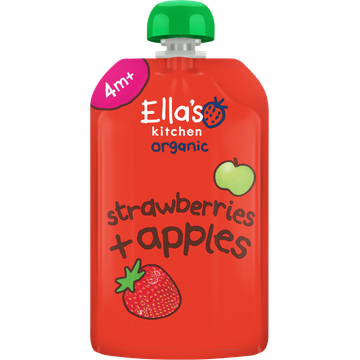 Ella's Kitchen Aardbeien + appels 4+ biologisch - JUMBO