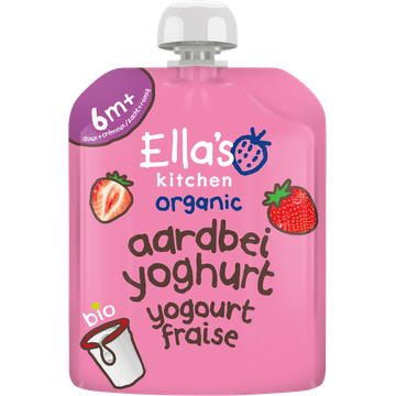 Ella's Kitchen Aardbeien yoghurt 6+ biologisch - JUMBO