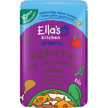 Ella's Kitchen Organic Bio Kipkerrie met Sperziebonen + Kokos - JUMBO