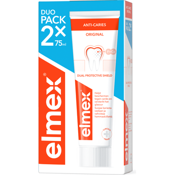 Elmex® Anti-Caries Tandpasta Voordeelverpakking 2 x 75ML - JUMBO