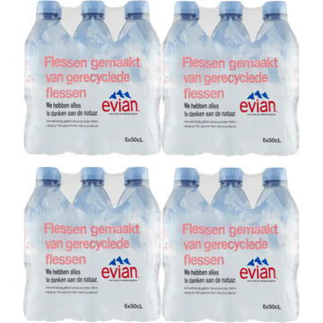 Evian Natuurlijk Mineraalwater - Fles 4 x 6 x 500ML - JUMBO